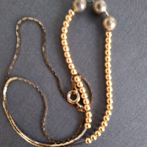 Elegant 18kfGold Beaded Necklace with .998 gold balls